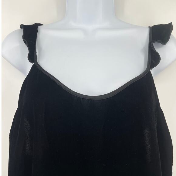 Victoria's Secret Y2K Velvet Flutter Strap Womens Top L Goth Whimsigoth Holiday - Picture 3 of 10